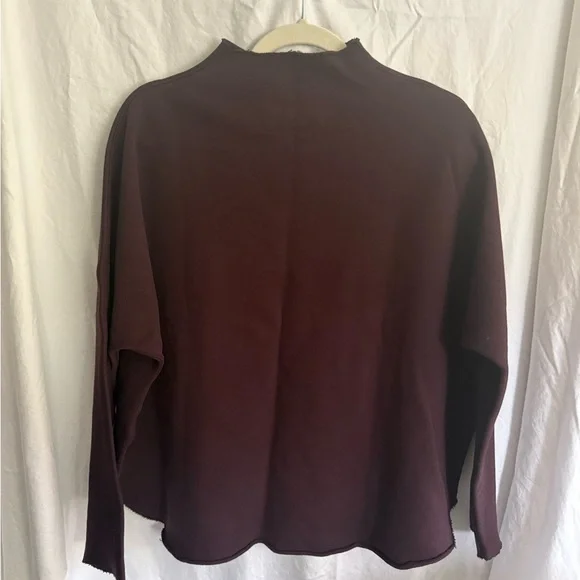 Frank & Eileen Oxblood -Dark Purple -Effie Sweatshirt. Size Small - Picture 4 of 4